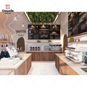 Mostrador de Café de Madera de Lujo Hecho a Medida |   Vitrina de Barra Artesanal para Interiores de Cafeterías y Restaurantes, Decoración para Cafeterías - Product Image 3