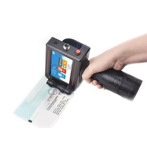 M6 cầm tay Carton Nhỏ Kraft Giấy túi nhựa bọt Hội Đồng Quản trị ngày sản xuất hai chiều mã số lô logo máy in phun - Product Image 1