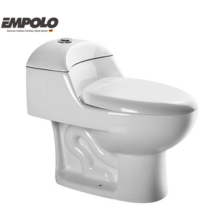 Inodoro de Cerámica Moderno de Una Pieza para Uso Hotelero, Montado en el Suelo, Sifónico, S-trap 300mm, Doble Descarga, Desodorización Automática, Suave - Product Image 6