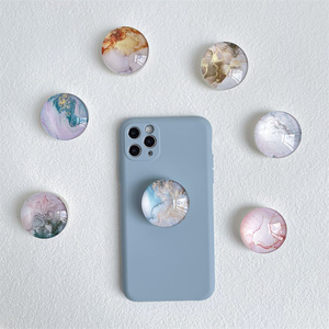 Marble Pattern ABS <b>Universal</b> 360 Rotation Foldable Adhesive Mount Phone Holder <b>Socket</b> Phone Grip for IPhone - Product Image 5