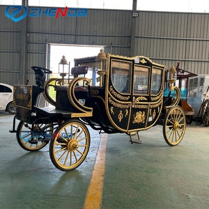 Charrette royale électrique noire personnalisée, chariot de transport spécial, wagon de mariage, charrette électrique à chevaux - Product Image 3