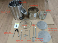 Système de brassage de bière artisanale intégré BM-B1 pour usage commercial et domestique, grande capacité 30L-60L, chaudière de brassage tout-en-un en acier inoxydable 304 pour mouture et ébullition