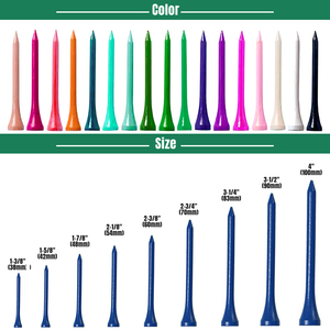 Tees de golf personnalisés avec logo, en plastique translucide coloré, mélange de couleurs, OEM ODM, vente en gros, cadeau - Product Image 4