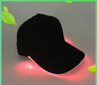 Proveedores divertido LED sombrero gorra para hombres mujeres luminoso correr gorra al por mayor al aire libre noche béisbol deportes gorra con luz LED
