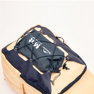 Beige and <b>Navy</b> Blue Insulated <b>Backpack</b> with Elastic Straps and Waterproof Hiking <b>Backpack</b> Insulated Cooler Bag Ideal - Product Image 3