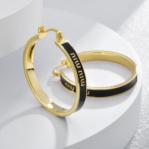 Pendientes de Aro Estilo Francés Retro con Diseño de Gota de Aceite, Elegantes, de Alta Gama, Diseño de Nicho de Lujo con Toque de Personalidad, Pendientes de Moda - Product Image 2