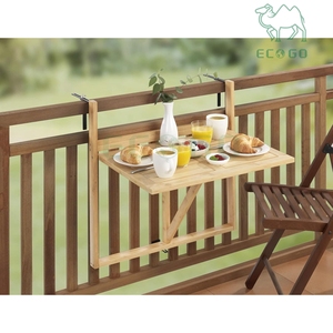 <span class=keywords><strong>Mesa</strong></span> Plegable de Bambú Resistente para Balcón, <span class=keywords><strong>Mesa</strong></span> Colgante en el Barandilla del Balcón con Soportes de <span class=keywords><strong>Pared</strong></span> Totalmente Ajustables y Tablero de <span class=keywords><strong>Mesa</strong></span> para Balcón - Product Image 5