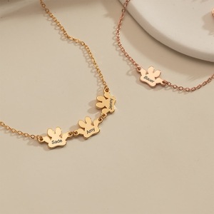 SongYi DIY Paw Print Nom <span class=keywords><strong>Bracelet</strong></span> Personnaliser Pattes <span class=keywords><strong>De</strong></span> <span class=keywords><strong>Chien</strong></span> En Acier Inoxydable Bracelets Personnalisés - Product Image 3