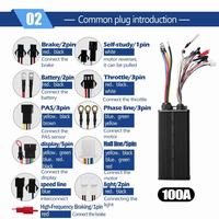 Kit de Motor sin Escobillas de Alta Potencia de 72V 3000W con Pantalla LCD, Apto para Conversión de Bicicletas de Montaña y Bicicletas Eléctricas