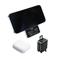 Chargeur magnétique ultra-fin F18, charge sans fil et filaire, 20W, 5000/10000mAh, support pliable en alliage d'aluminium, batterie externe magnétique