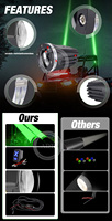 8060LM Contrôle APP et RF, Antennes fouet LED RGBW à faisceau spot et laser avec interrupteur à bascule pour ATV, UTV, Camion, RZR, 4x4