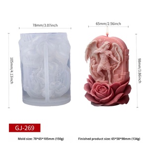 Molde de silicona para aromaterapia TangChu Angel Warrior, difusor de aroma con diseño de estatua de ángel europeo, moderno y sencillo para uso familiar - Product Image 6