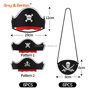 <span class=keywords><strong>Pirate</strong></span> Eye patch feltro nero Captain patch Cross Knife Eyepatch puntelli Cosplay pirata per il tema del pirata del partito - Product Image 3