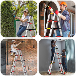 Đa chức năng xách tay hộ gia đình 12.5 ft thang gác mái Truy cập thang Kính thiên văn mở rộng gấp thang - Product Image 6