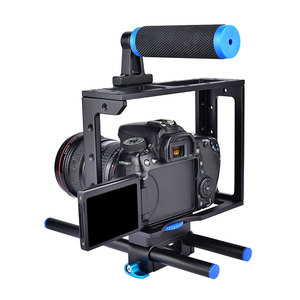 YELANGU <b>Camera</b> Cage With Handle For DSLR Aluminum Alloy Adjustable Arm Mounting Bracket <b>Stabilizer</b> Kit - Product Image 5