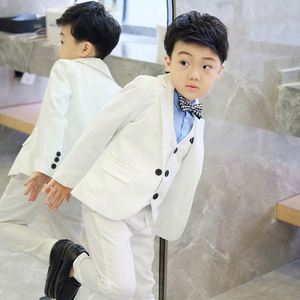 Traje de Caballero Coreano de Moda Primavera Otoño 2019, Ropa para Niños, Nuevo Traje Blanco con Chaleco para Niño, Venta al por Mayor - Product Image 3