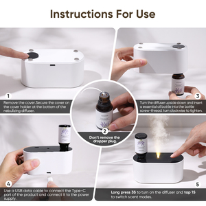 <span class=keywords><strong>Diffuser</strong></span> Aroma minyak esensial rumah <span class=keywords><strong>Mini</strong></span>, penyebar Aroma meja pintar USB elektrik tanpa air - Product Image 6