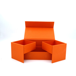 Custom Magnetic Single Box With 2 Piece Rigid Luxury Hair Cosmetic Products Mooncake Double Separate Drawer Box