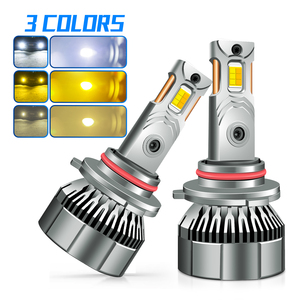 H11 24V LED đầu H19 CANBUS Đèn pha 110W công suất cao H18 12V 9012 6500K + 3000K + 4300K 3 màu H4 H3 9005 tự động đôi ống đồng - Product Image 1