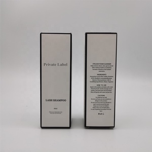 Custom extension ciglia schiuma detergente per ciglia Shampoo post-trattamento con Logo confezione a scatola di lunghezza mista per uso di bellezza - Product Image 4