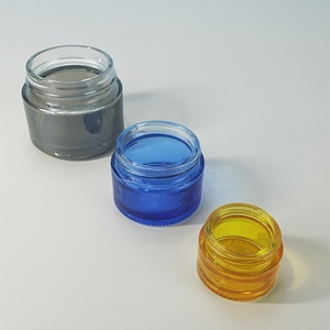 Customize Cosmetics Packing Lip Balm Glass Jar 3G 5Ml 5 Gram 10 Gram Eye Cream <b>Container</b> with Plastic Capjar - Product Image 1
