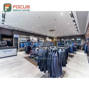 New Design Shop Interior Brushed Stainless Steel Showcase Cabinet Store Layout Design Clothing Store - Product Image 2