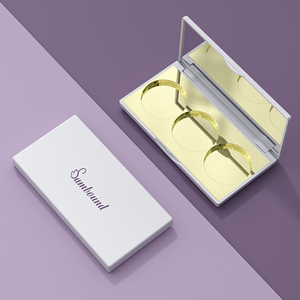 Paleta de colorete y bronceador de tres colores con logotipo personalizado, paleta de contorno y colorete biodegradable para cosméticos - Product Image 1