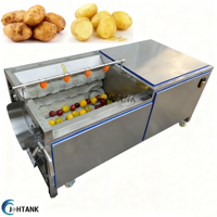 Auto Fruit Groente Dunschiller Voor Wortelen Gember Warm Wassen Fotolijn Borstelroller Component Hoge Groente Fruit Schilmachine