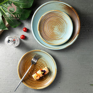 Plato Redondo Irrompible de Porcelana de Alta Gama para Cocina, Estilo Europeo Occidental y <span class=keywords><strong>Mexicano</strong></span>, Juego de Platos de Cerámica con Esmalte de Color para Hotel - Product Image 4