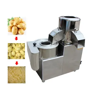 Gewerbliche und industrielle 3 in 1 Kartoffel wasch schälmaschine Pommes Frites Schneide maschine