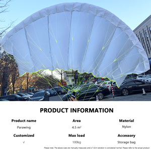Parawing 4.5M <span class=keywords><strong>Kite</strong></span> pour Kitesurf, Surf, Enseignement de Skateboard, Windfoil, Parapente, Planche de Surf Downwind, Efoil, Wingfoil - Product Image 2