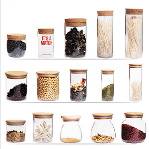 Coperchio di bambù Spezia vaso di <span class=keywords><strong>Vetro</strong></span> E di Alta Borosilicato contenitore di <span class=keywords><strong>Vetro</strong></span> Vasetti di tenuta di vuoto vasetti di <span class=keywords><strong>vetro</strong></span> in cucina - Product Image 5