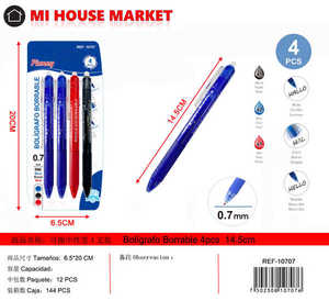Stylos gel effaçables Plumay 0,7 mm 4 pièces bleu noir rouge pour le bureau et l'école - Product Image 3
