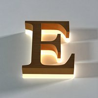 Enseigne lumineuse LED 3D personnalisée pour entreprise, logo lumineux, enseigne rétroéclairée en métal doré et acrylique, enseigne illuminée pour magasin, bureau, réception