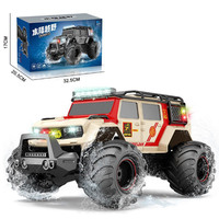 Mobil RC 2.4G Tahan Air Rock Crawler dengan Lampu LED, Remote Control, Amfibi, Off-Road, Monster Truck, Mainan Elektrik Kelas Hobi