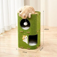 Arbre à chat d'intérieur multifonctionnel en feutre, avec maisonnette, tunnel, structure d'escalade et lit, mobilier de luxe moderne et écologique pour chat