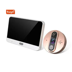 Tuya Wifi Video Door Phone Lổ Nhìn Trộm Door Viewer Chuông Cửa Với 5Inch TFT Màn Hình LCD Màu Và 1Megapixel Front Door Máy Ảnh Xem C