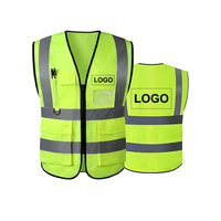 Vêtements réfléchissants de sécurité haute visibilité pour la course Gilet de sécurité pour la construction de routes en polyester avec logo