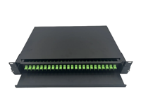Panneau de brassage à fibre optique 1U SC/APC tiroir optique LC DUPLEX serveur de montage en rack fibre ODF pour réseau FTTH GSM, vide