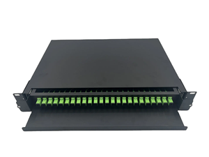 Panneau de brassage à fibre optique 1U SC/<span class=keywords><strong>APC</strong></span> tiroir optique LC DUPLEX serveur de montage en rack fibre ODF pour réseau FTTH GSM, vide - Product Image 3