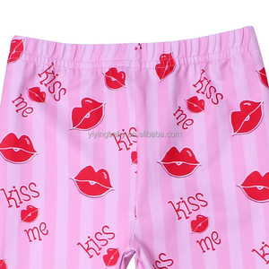 מפעל הסיטונאי מודפס מכנסי שטיחים בסתיו חורף ילדה פעוטות בוטיק חלב רך משי מותניים - Product Image 3