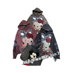 เสื้อยืดแขนยาวแบบปักลายตัวอักษรทรงหลวมลำลองสำหรับฤดูใบไม้ผลิฤดูร้อน0432ผลิตตามสั่ง - Product Image 5