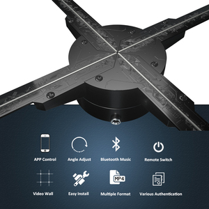 Taşınabilir yüksek kalite G574-65 65CM 3x3 adet 3d hologram reklam ekranı ekleme 155cm duvar 3d hologram fan - Product Image 3