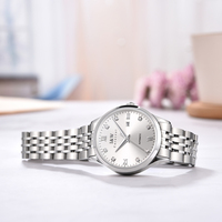 Für die Schweizer Luxusmarke I&W NH36A Damen-Automatikuhr aus Edelstahl mit Saphirglas und Doppelkalender, Japan