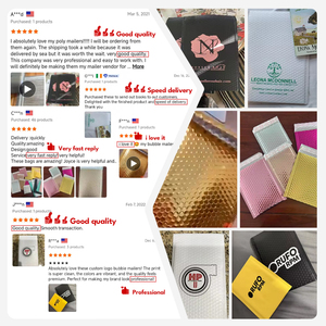 Sobres de Burbuja Negros Impermeables, Bolsas de <span class=keywords><strong>Correo</strong></span> Acolchadas con Adhesivo Fuerte, para Cámaras, Electrónica de Consumo, con Logotipo Personalizado - Product Image 4
