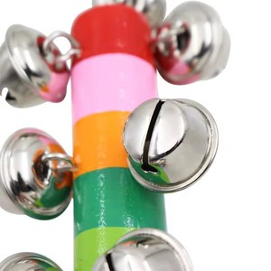 Clochette à cordes en bois pour enfants, instrument de musique portable avec clochettes et manche en bois pour fêtes et jeux musicaux - Product Image 4
