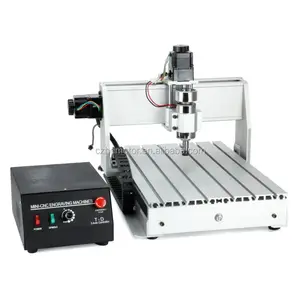 Mini machine de bureau CNC 3040T 4 axes kw, pour bricolage, coupe, gravure, sculpture sur bois
