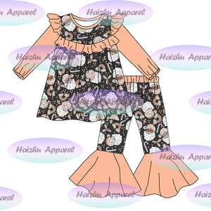 Bc1-10 Nouvelle conception Service OEM Ensemble bébé fille imperméable 2 pièces à manches longues et volants, style automne européen-américain - Product Image 4