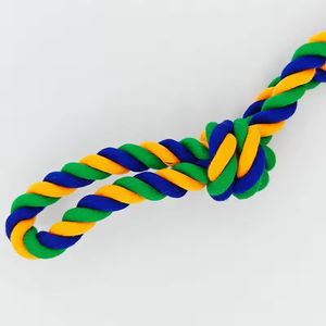 Yeni pamuk halat 3 düğüm ile çift iplikçik yıkılmaz köpek oyuncaklar büyük köpekler için agresif Chewers römorkör savaş köpek oyuncağı oyuncaklar - Product Image 3