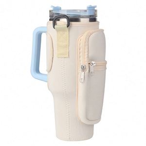 Wholesale Polyester Waterproof Portable Letter Insulated Sleeve <b>Adjustable</b> Shoulder <b>Strap</b> 40oz Tumbler Mugs Holder Bag Phone - Product Image 1